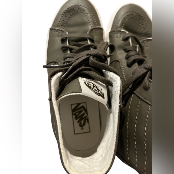 VANS Sk8-Hi Tapered Men’s sz 7 Soft Leather Green/True White Worn Once EUC - Picture 5 of 6